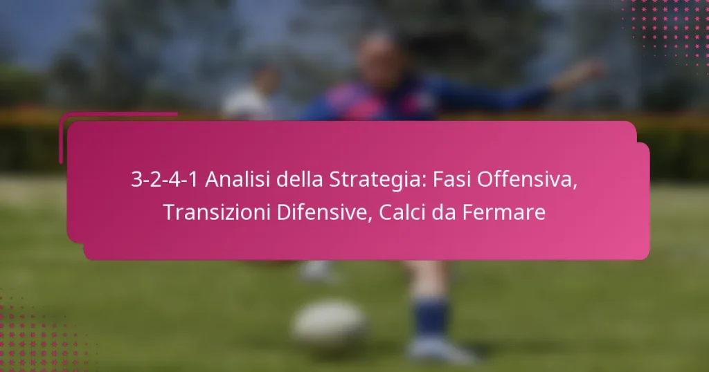 3-2-4-1 Analisi della Strategia: Fasi Offensiva, Transizioni Difensive, Calci da Fermare