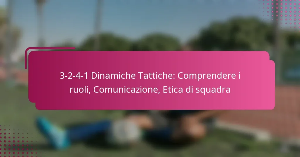 3-2-4-1 Dinamiche Tattiche: Comprendere i ruoli, Comunicazione, Etica di squadra