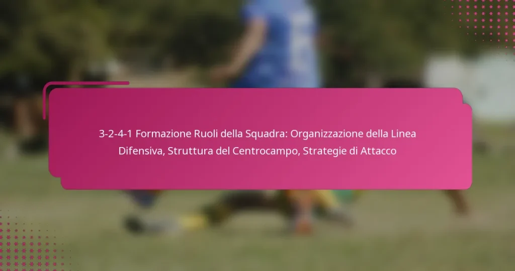 3-2-4-1 Formazione Ruoli della Squadra: Organizzazione della Linea Difensiva, Struttura del Centrocampo, Strategie di Attacco