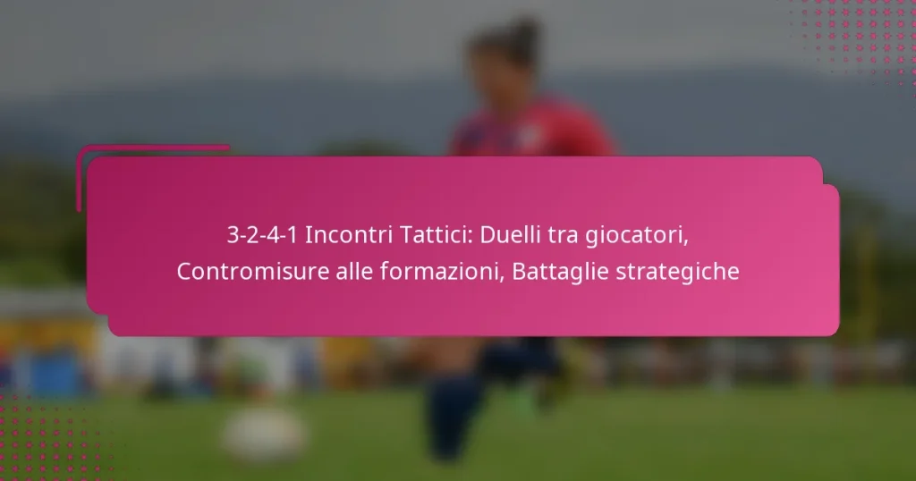 3-2-4-1 Incontri Tattici: Duelli tra giocatori, Contromisure alle formazioni, Battaglie strategiche