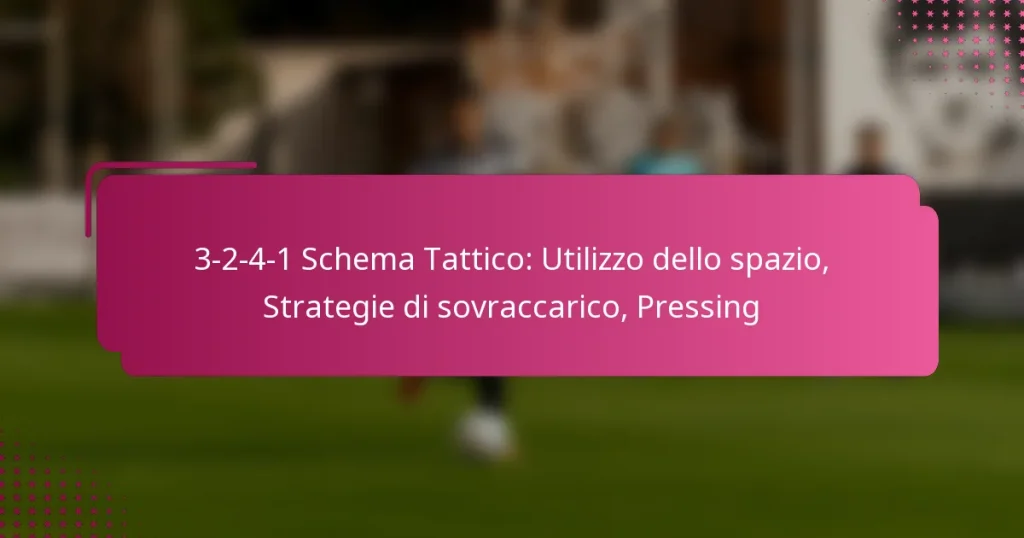 3-2-4-1 Schema Tattico: Utilizzo dello spazio, Strategie di sovraccarico, Pressing