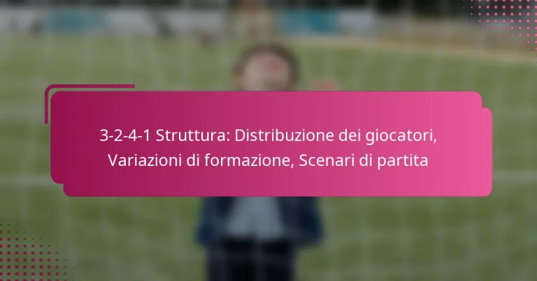 3-2-4-1 Struttura: Distribuzione dei giocatori, Variazioni di formazione, Scenari di partita