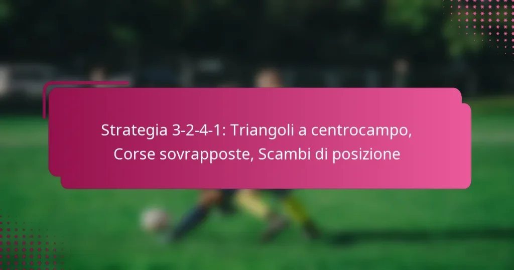 Strategia 3-2-4-1: Triangoli a centrocampo, Corse sovrapposte, Scambi di posizione